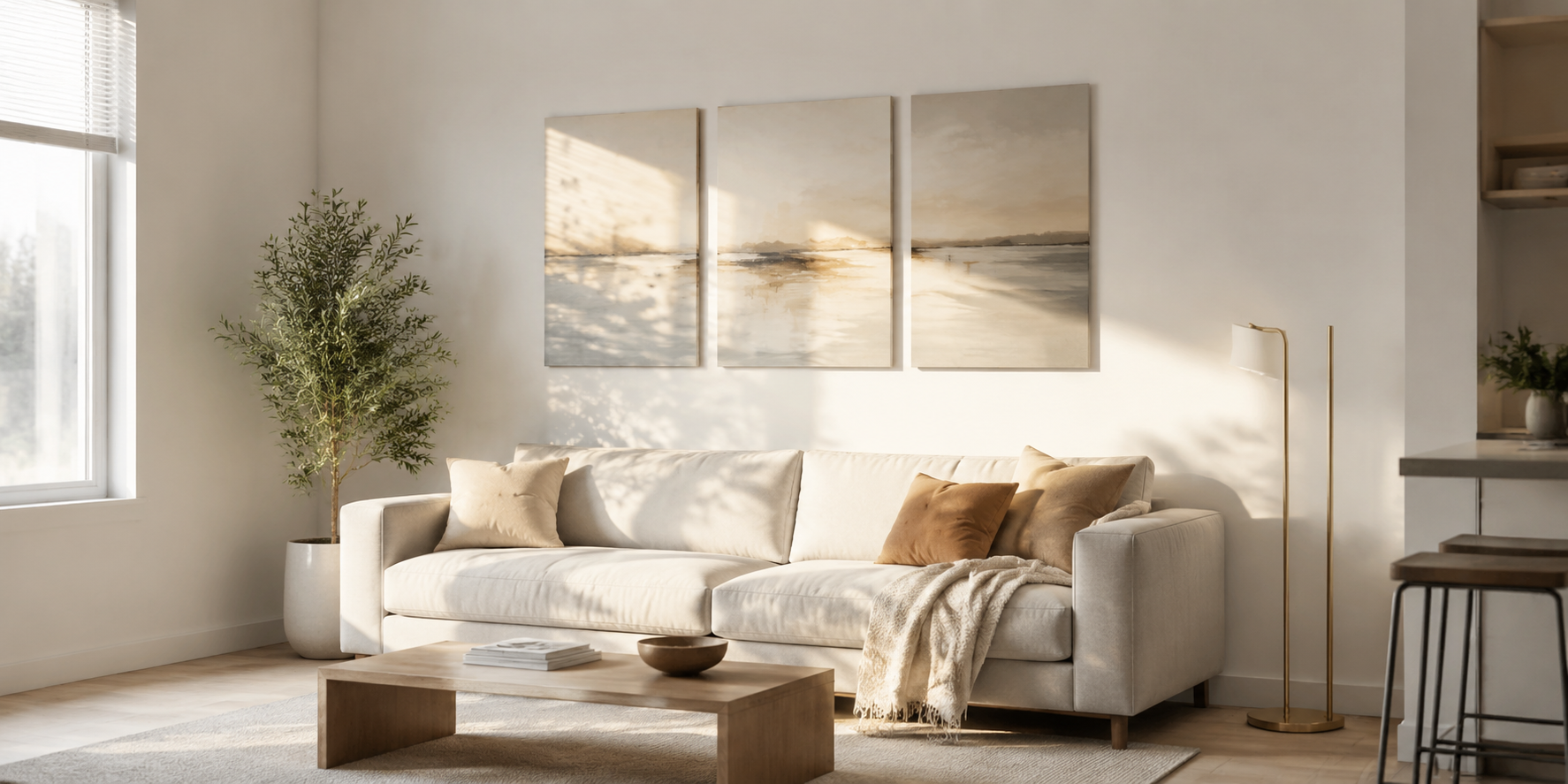 Artwork styled in a real room